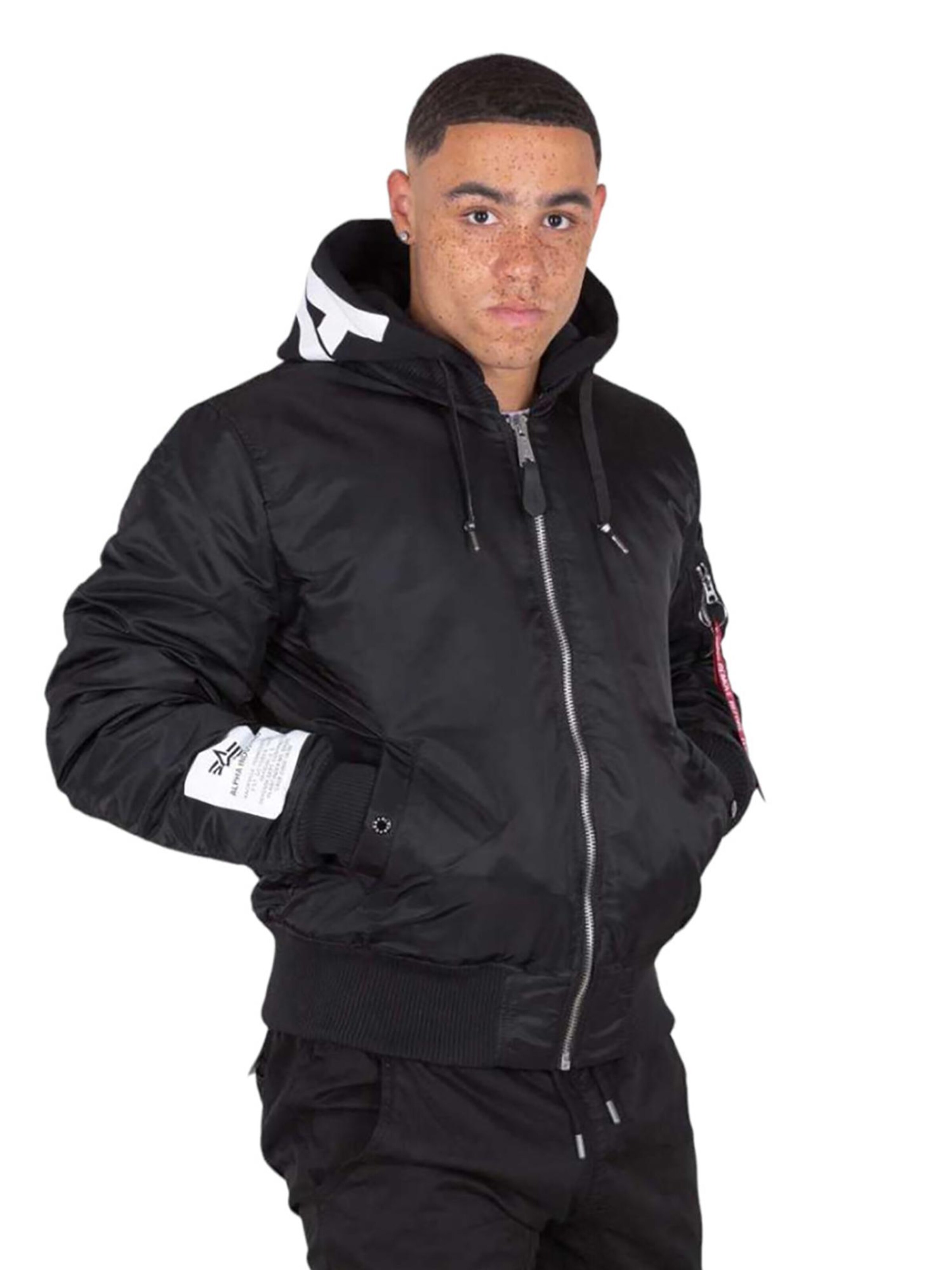 ALPHA INDUSTRIES Übergangsjacke 'MA-1 ZHP'‌‌ in Schwarz