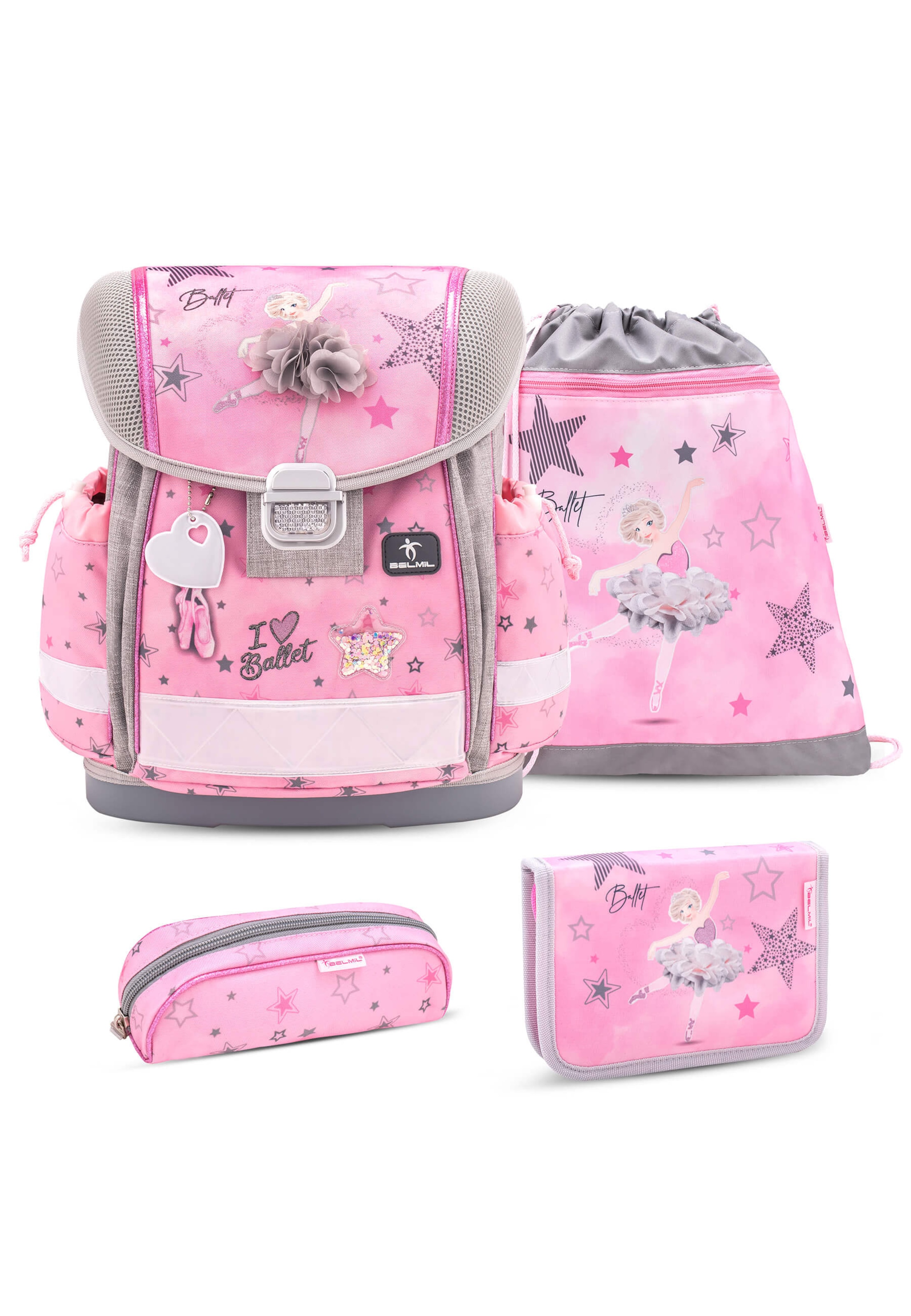 Belmil Backpack in Pink: front