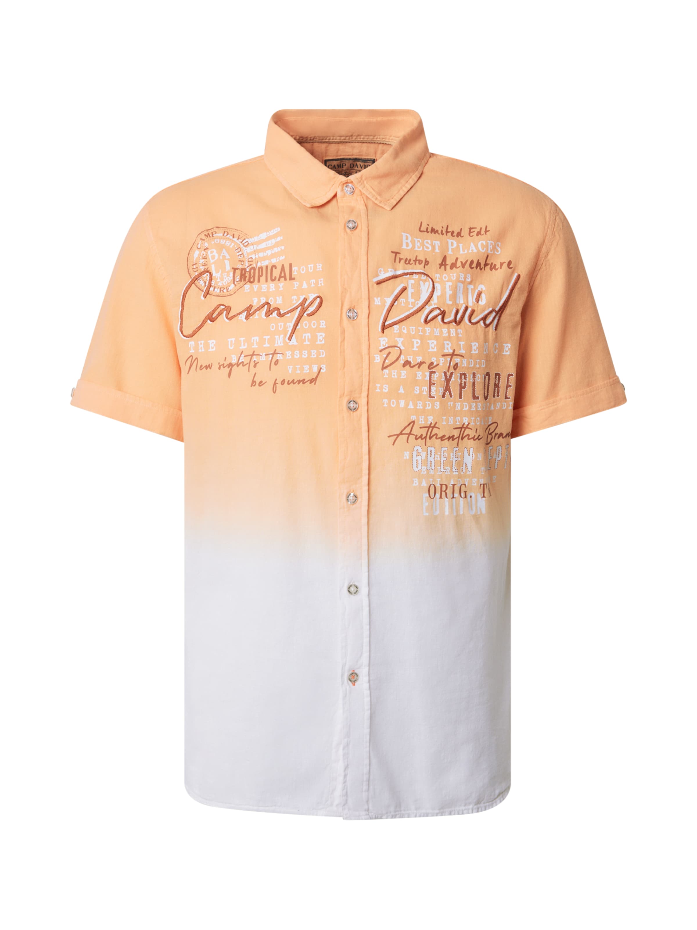 CAMP DAVID Regular Fit Hemd in Orange: Vorderseite