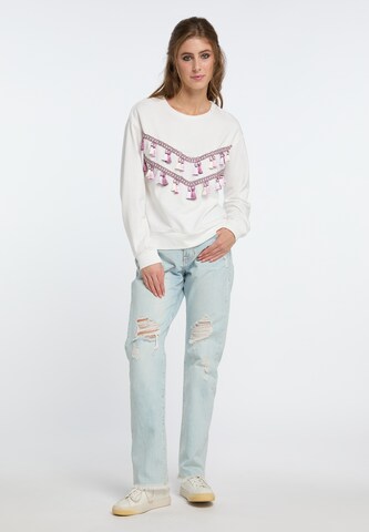 IZIA Sweatshirt 'Hoona' i vit