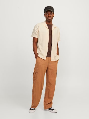 JACK & JONES Comfort fit Overhemd 'MYKONOS' in Wit