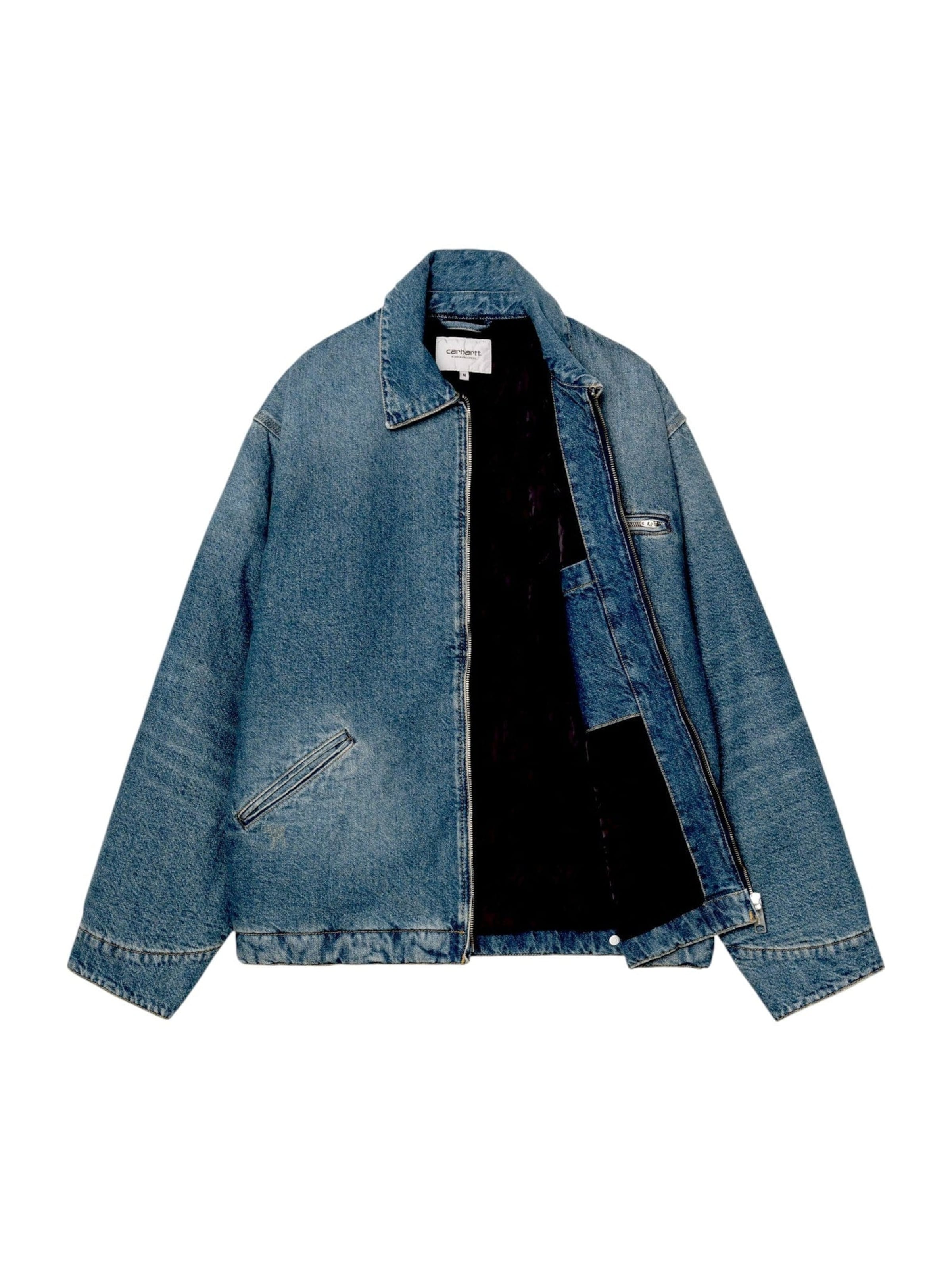Carhartt WIP Kurtka przejściowa 'OG Detroit Jacket Blue Quilted' w kolorze niebieski