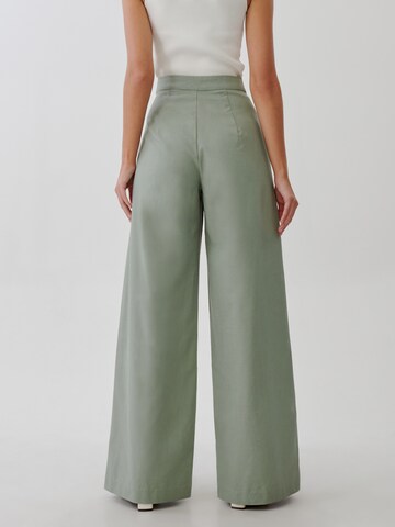 Regular Pantalon 'JULIE' Tussah en vert