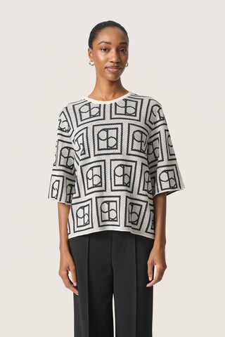 SOAKED IN LUXURY Pullover 'Studio' i hvid: forside