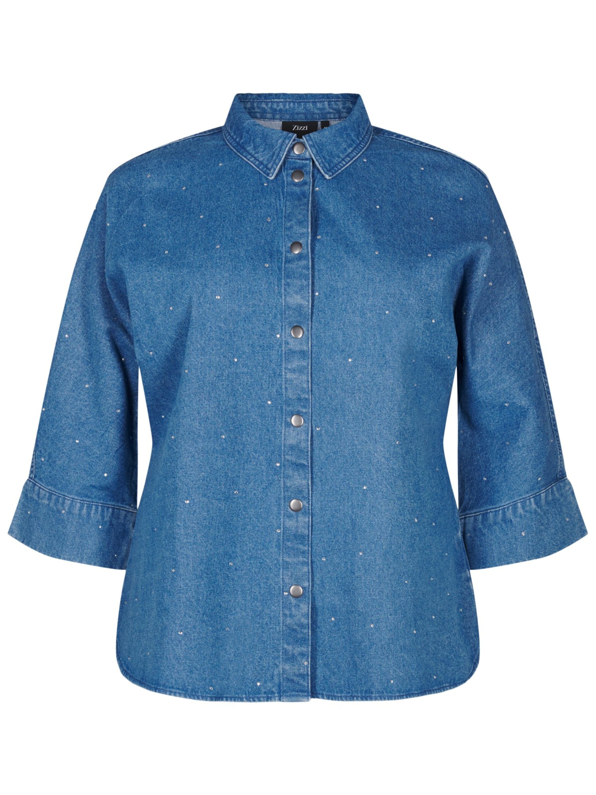 Zizzi Bluza &#x27;ELOVA&#x27; | črn denim barva, Prikaz izdelka
