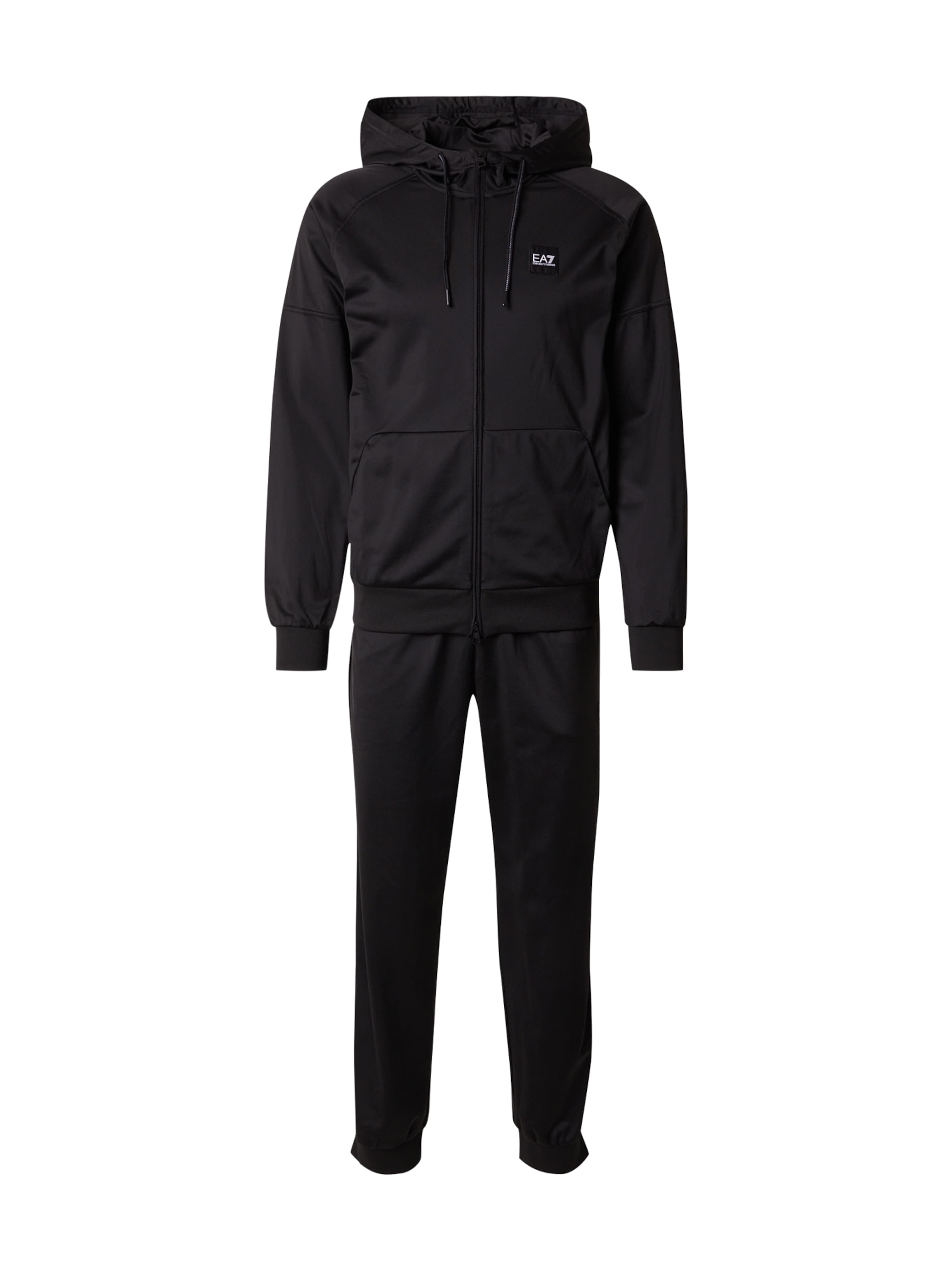 Survêtement EA7 Emporio Armani en noir : devant