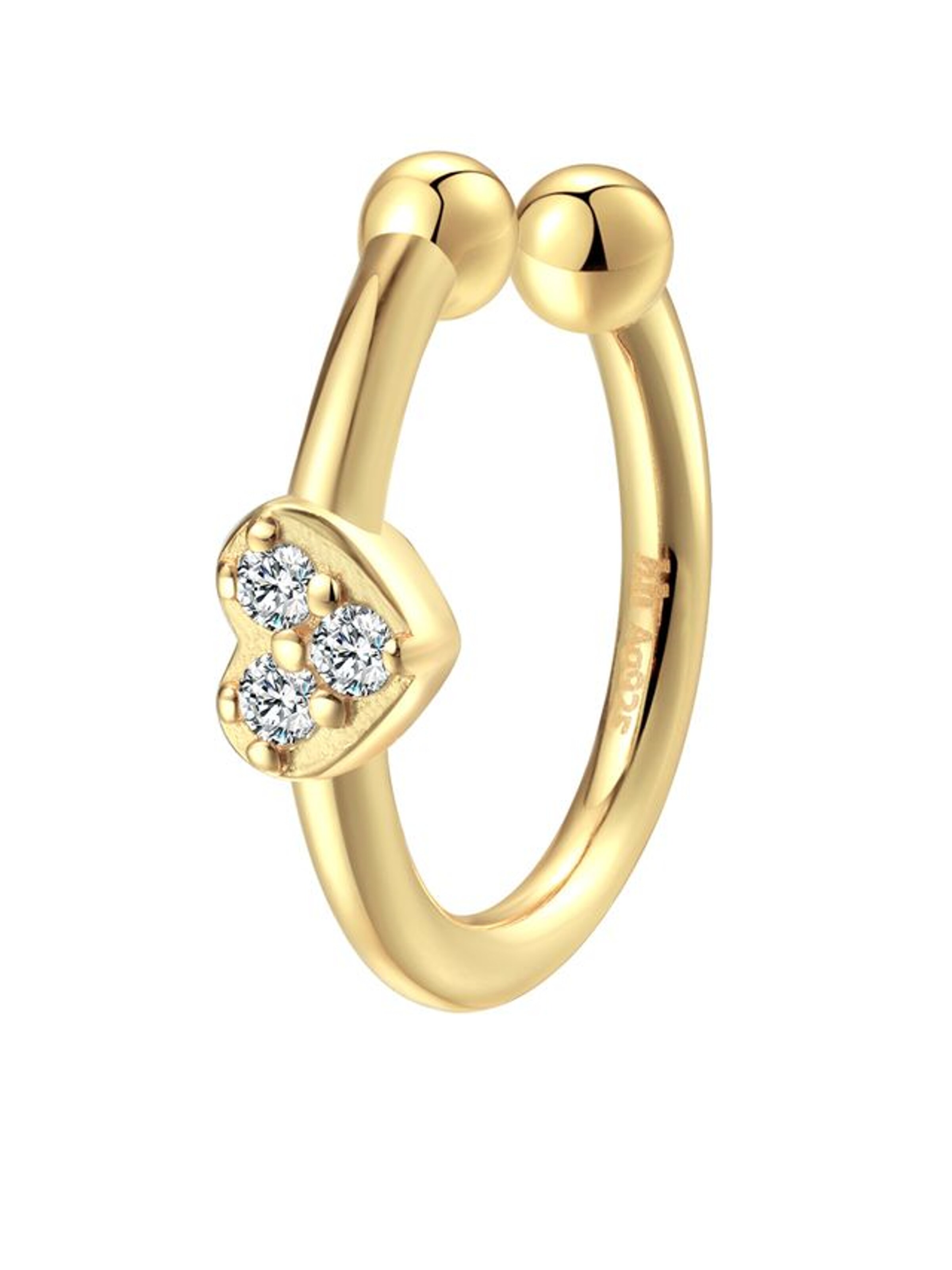 Hey Happiness - Pendientes 'Chérie' en oro: frente