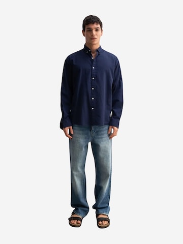 Giesto Comfort fit Overhemd in Blauw: voorkant