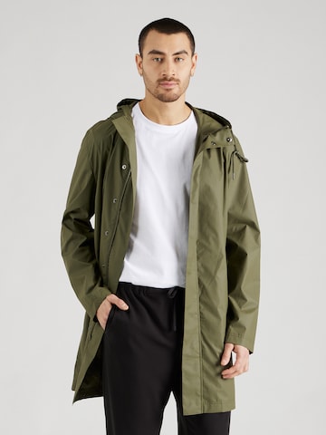 ABOUT YOU x Kevin Trapp Between-Seasons Coat 'Ole' in Green: front