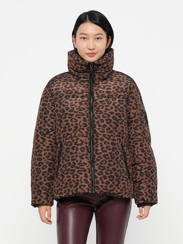 GUESS Зимняя куртка в Коричневый: спереди