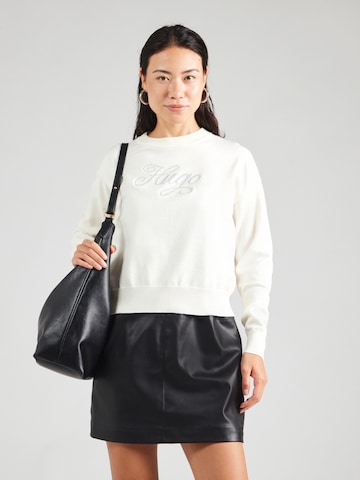 Pull-over 'Slogix' HUGO en blanc : devant