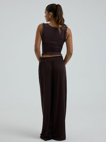 Haut ' Cotton ' Seamless Basic en marron