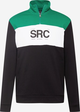 Only & Sons Sweatshirt 'RUNNING' in Green: front