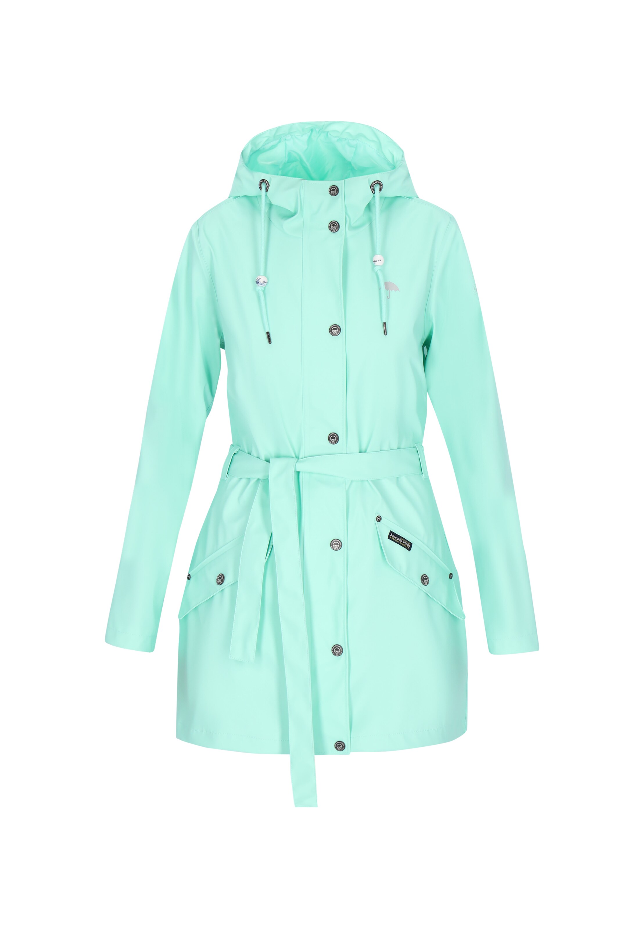 Schmuddelwedda Functionele mantel in Groen: voorkant