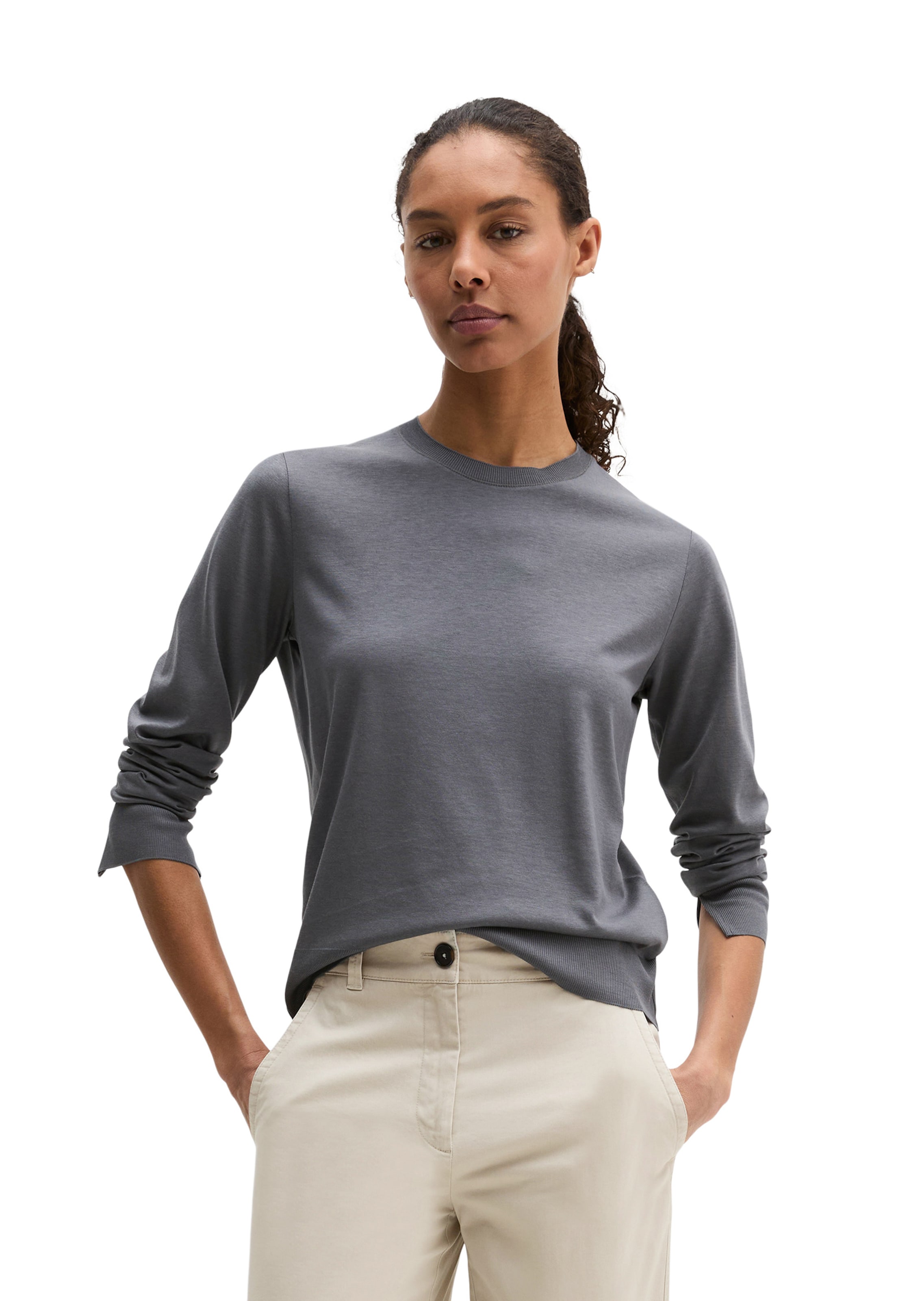 Marc O'Polo Shirt in Grey: front
