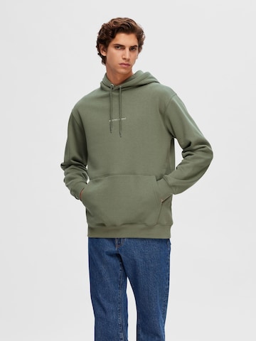 SELECTED HOMME - Sweatshirt 'HANKIE' em verde