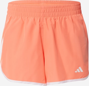 Regular Pantalon de sport 'Marathon 20 ' ADIDAS PERFORMANCE en orange : devant