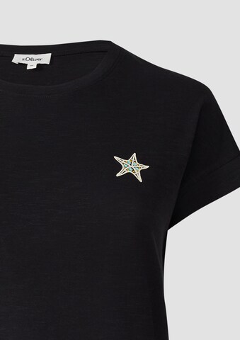 s.Oliver T-Shirt in Schwarz