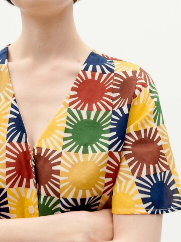 Thinking MU Blouse 'Hemp Libelula' in Yellow