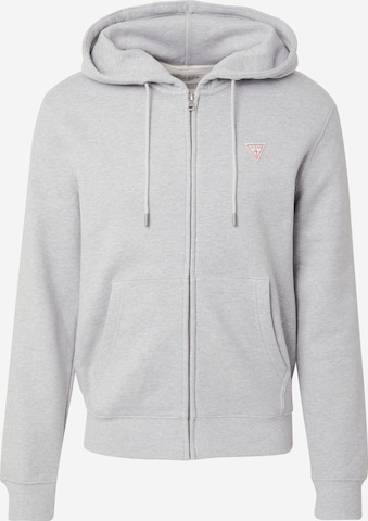 GUESS JEANS Кофта на молнии в Серый: спереди