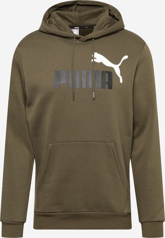 PUMA Athletic Sweatshirt in Green: front