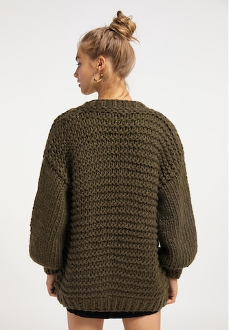 MYMO Knit Cardigan in Green