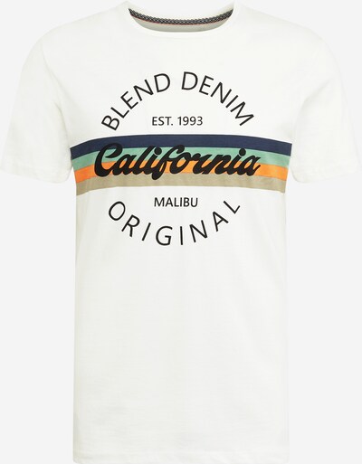 BLEND T-Shirt in marine / oliv / orange / schwarz / weiß, Produktansicht