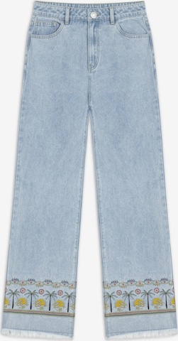 Twist Wide leg Jeans in Blue: front