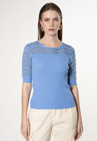 Pullover di Influencer in blu: frontale