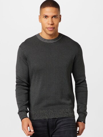 Tommy Hilfiger Tailored Sweater 'Houndstooth' in Black: front