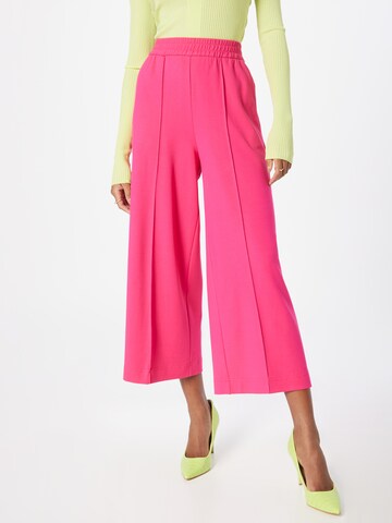 OUI Wide leg Pantalon in Roze: voorkant