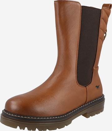 MUSTANG Chelsea boots i brun: framsida