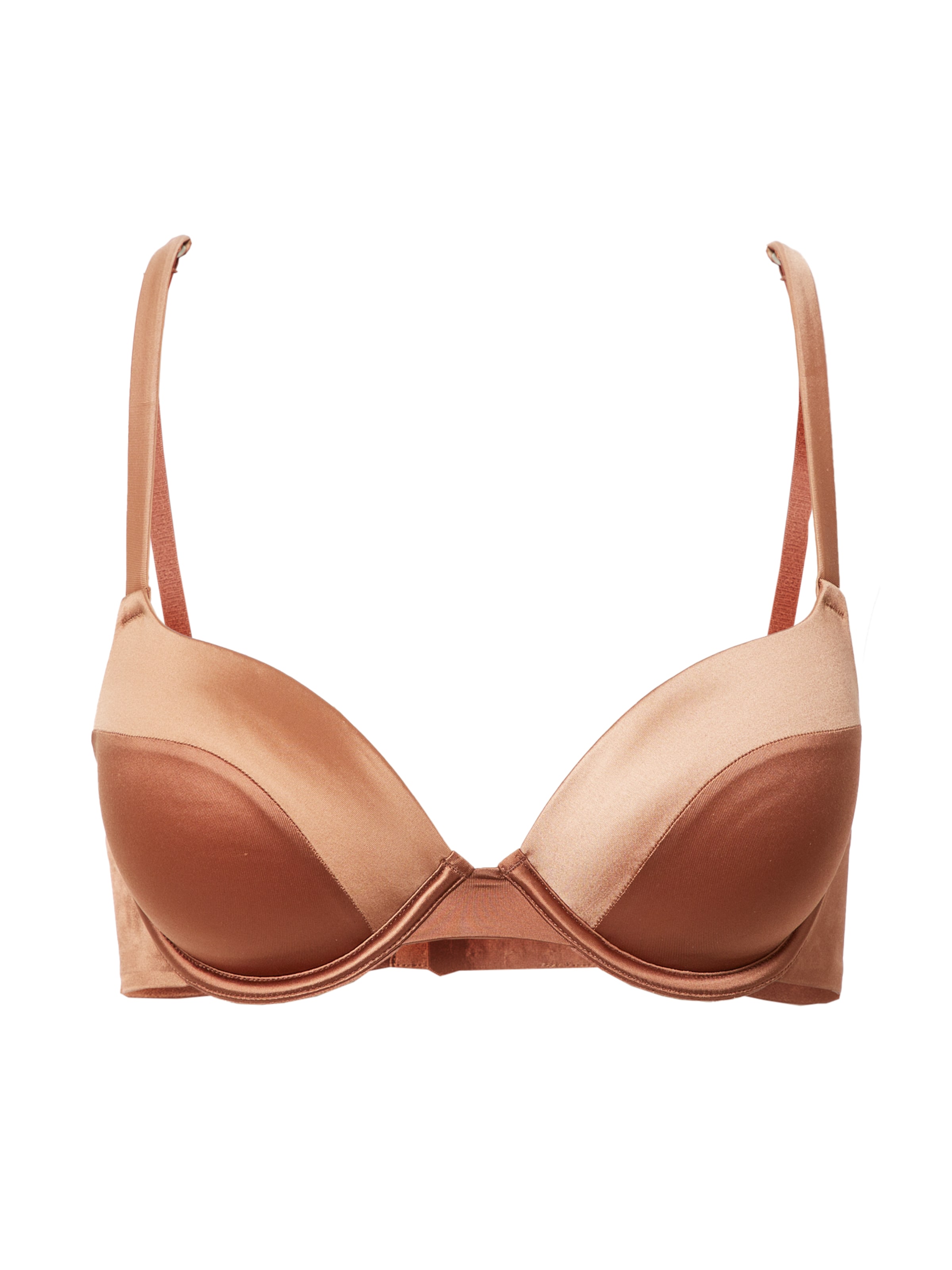 ESPRIT T-särgi Rinnahoidja, värv pruun: eest vaates