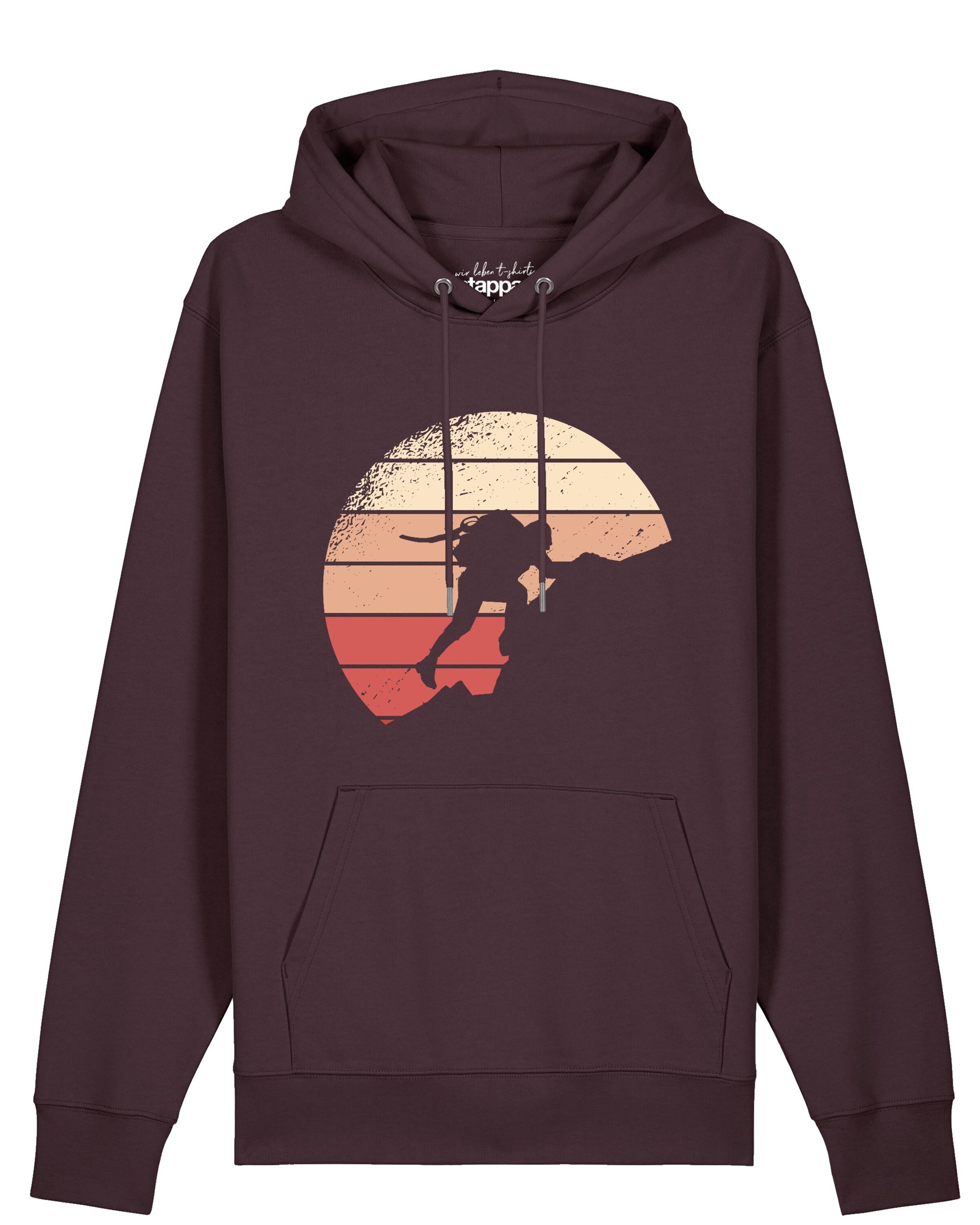 Felpa 'Mountain Climbing' di Watapparel in rosso: frontale
