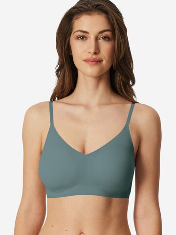SCHIESSER Bralette Bra 'Invisible Soft Padded' in Blue: front