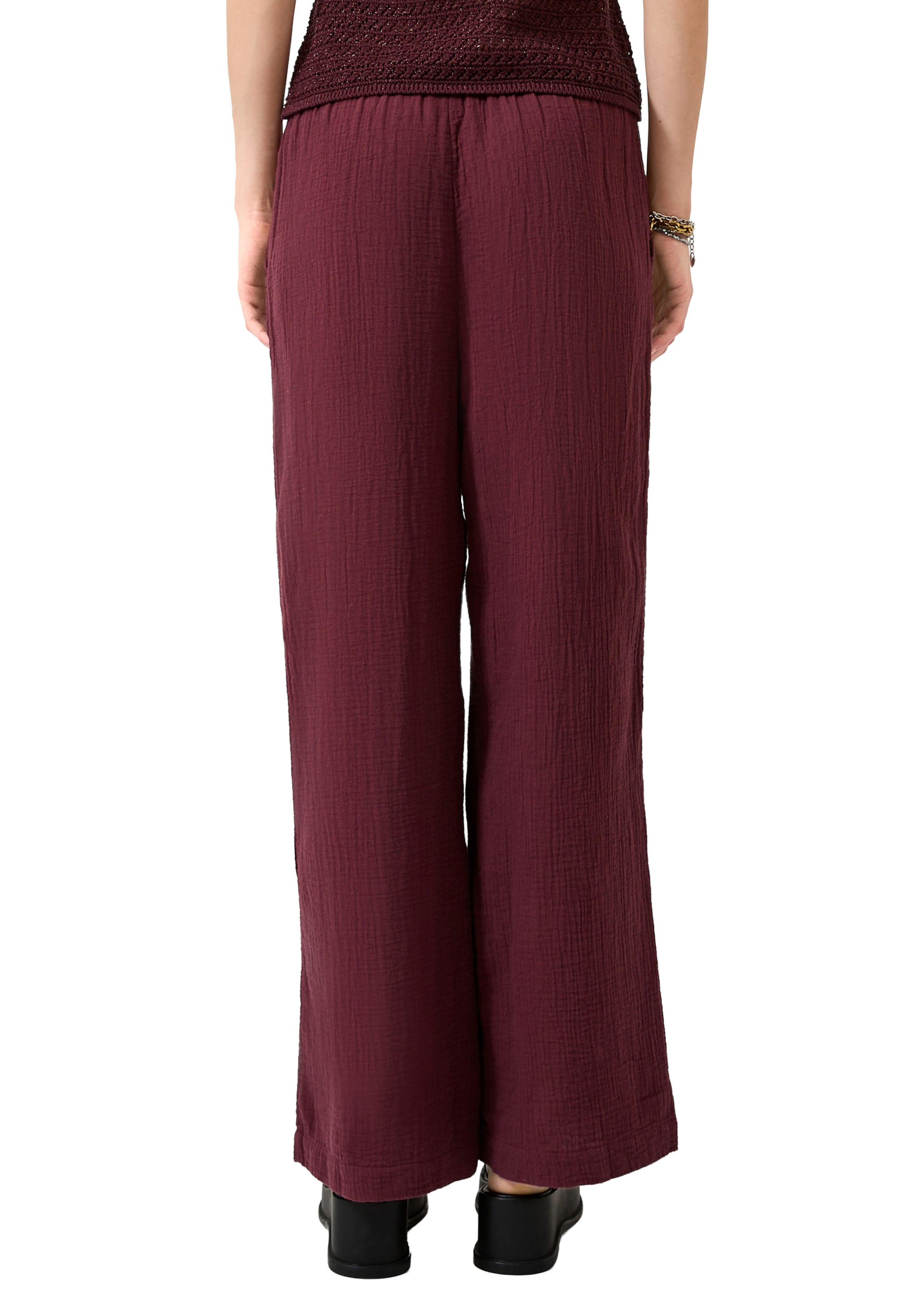 QS Wide leg Trousers in Red