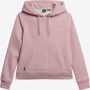 Superdry Sweatshirt 'Essential' in Roze: voorkant