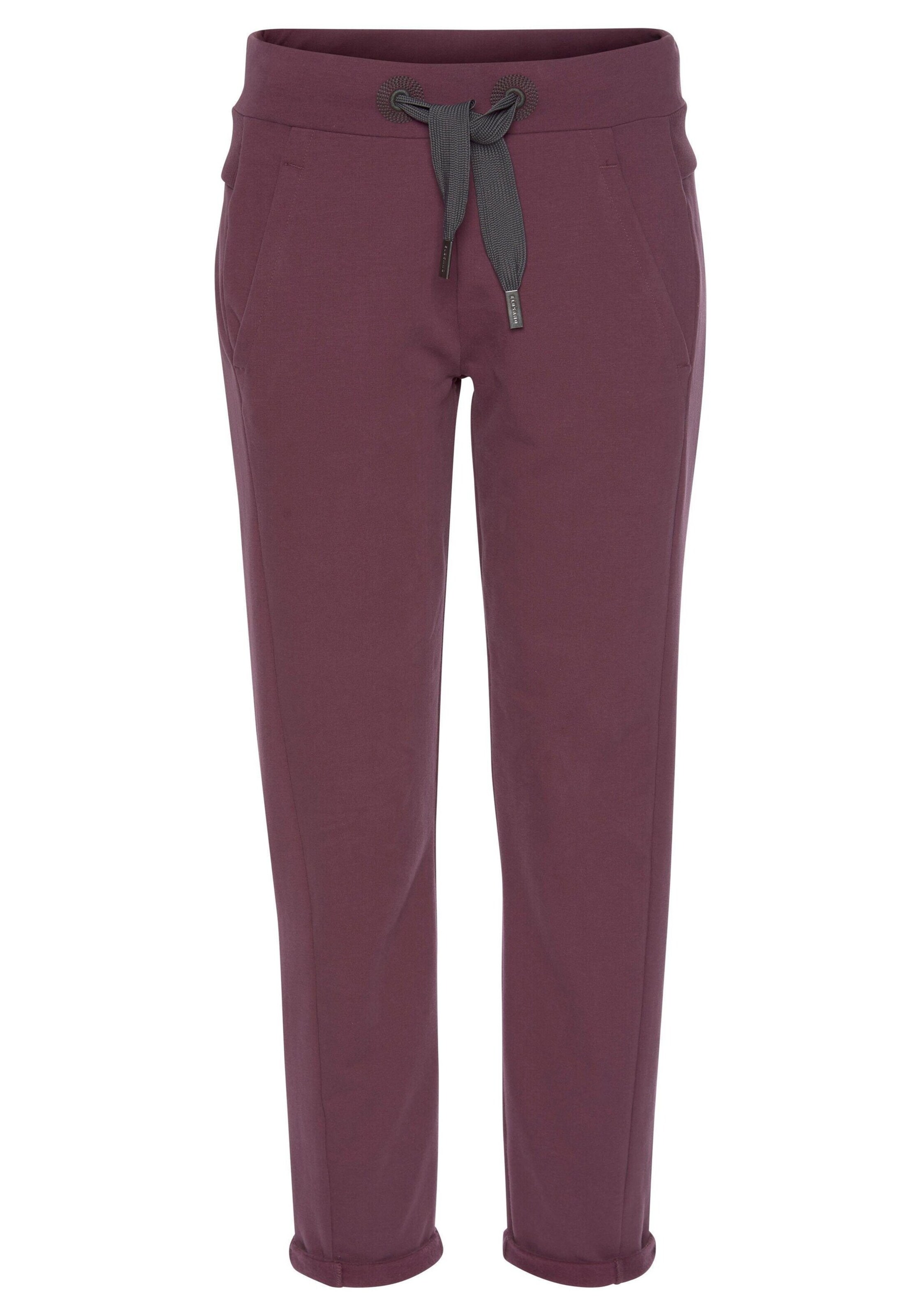 Elbsand Tapered Trousers in Purple: front