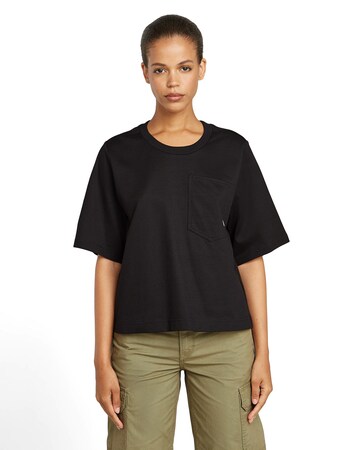 G-STAR Topshirt 'Pocket' in Schwarz: Vorderseite