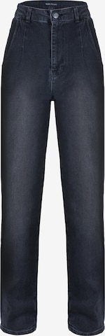 WEM Fashion Tapered Pleated Jeans in Grey: front