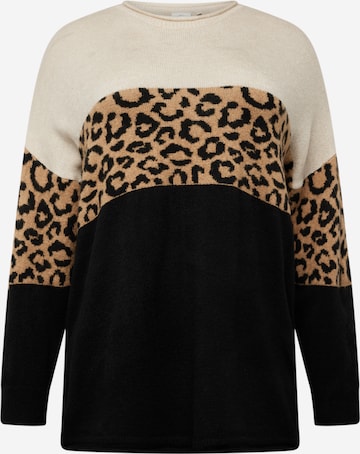 Pullover 'Jade' di ONLY Carmakoma in nero: frontale