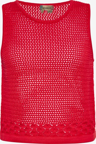 ebeeza Knitted Top in Red: front