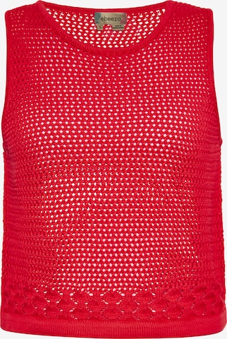 Tops en tricot ebeeza en rouge : devant