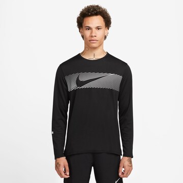 NIKE Performance Shirt 'Miler' in Black: front