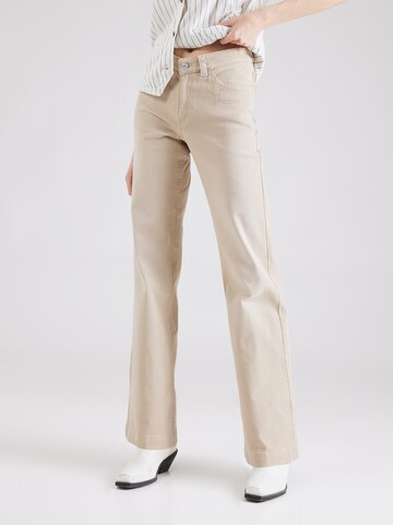 Monki Flared Jeans 'Orbit' in Beige: front