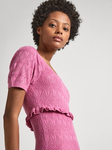 Pepe Jeans Knitted dress 'GOLDIE' in Pink