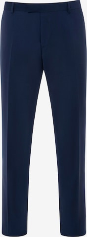 Thomas Goodwin Slim fit Pleated Pants in Blue: front