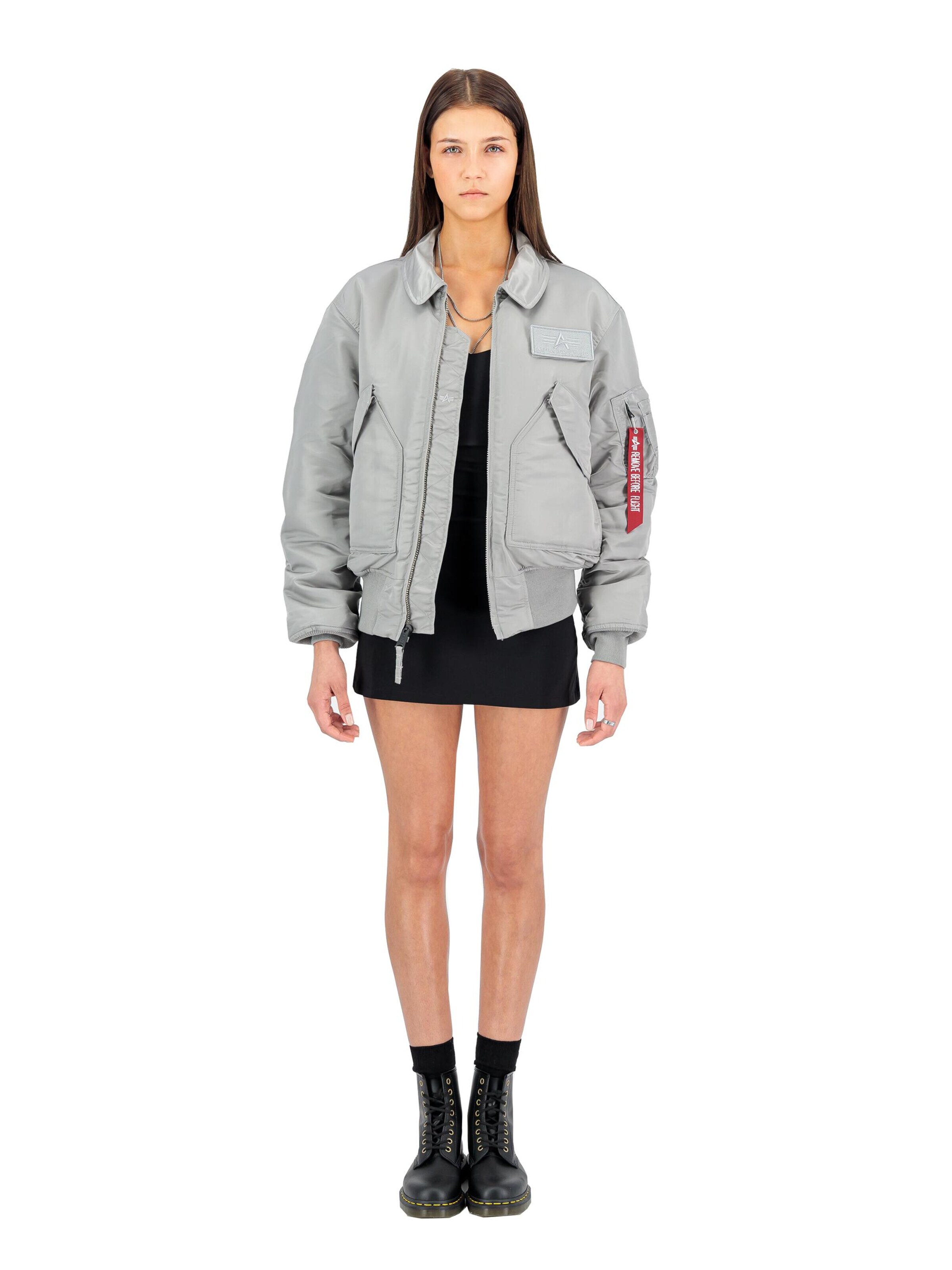 ALPHA INDUSTRIES Between-Season Jacket 'CWU-45 Heritage' in Silver