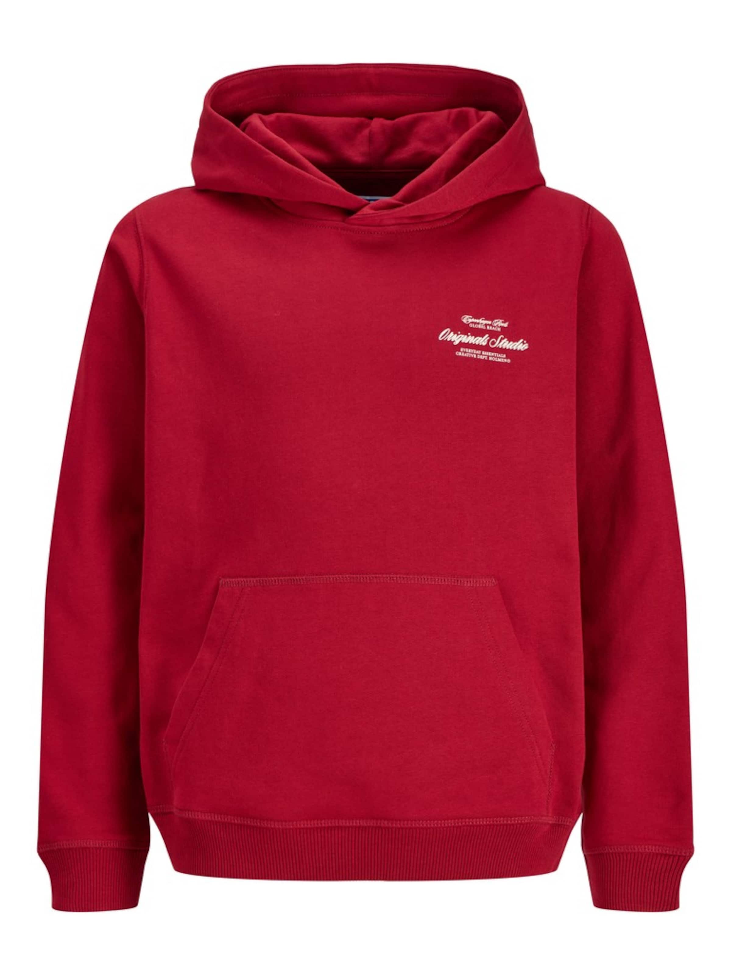 Jack & Jones Junior Sweatshirt 'JORNORREBRO' in Red: front