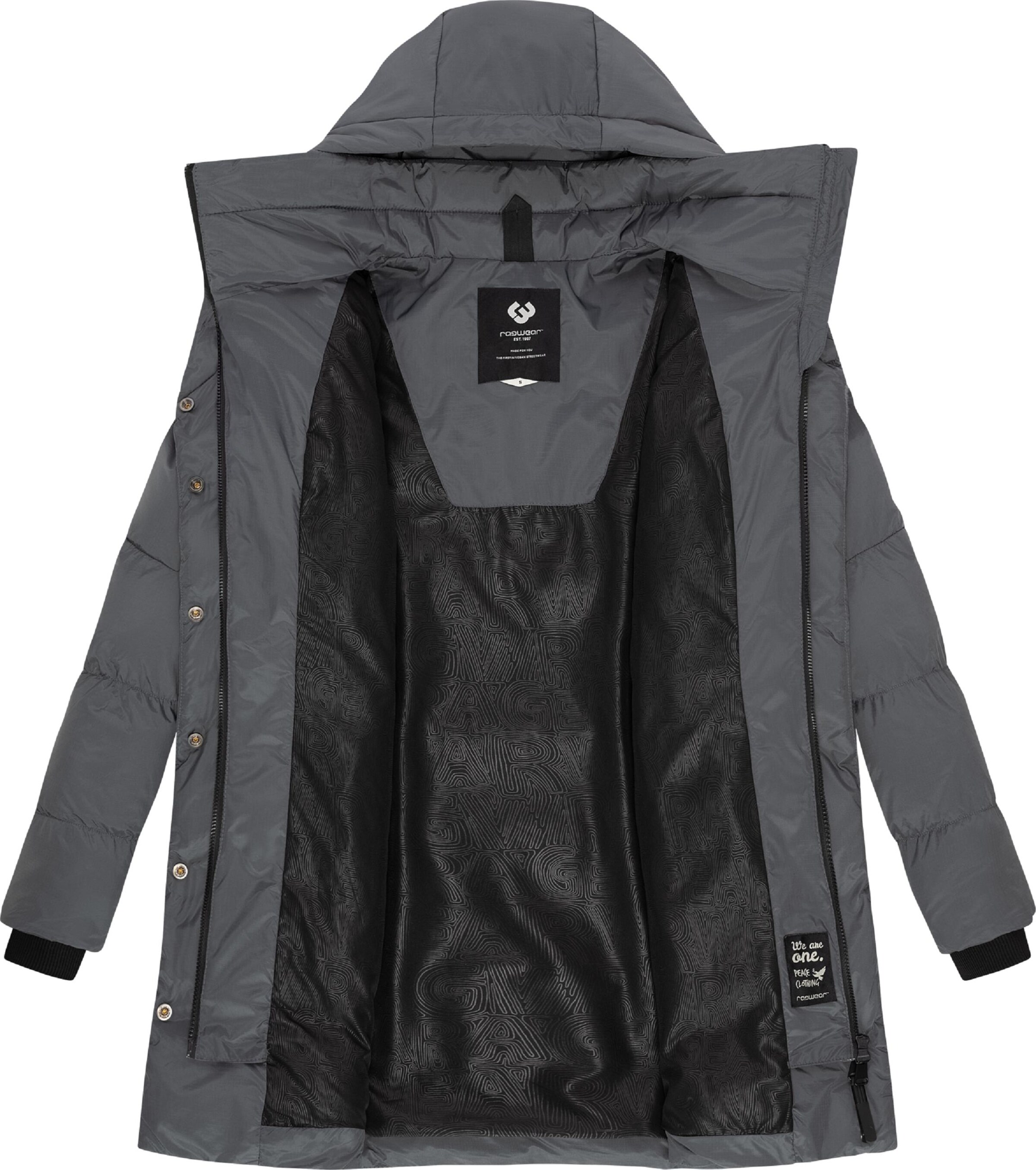 Ragwear Zimní kabát 'Niara' – šedá